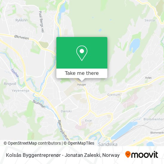 Kolsås Byggentreprenør - Jonatan Zaleski map