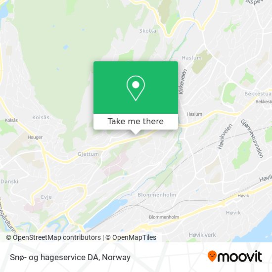 Snø- og hageservice DA map