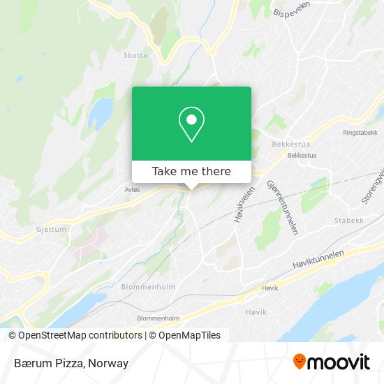 Bærum Pizza map