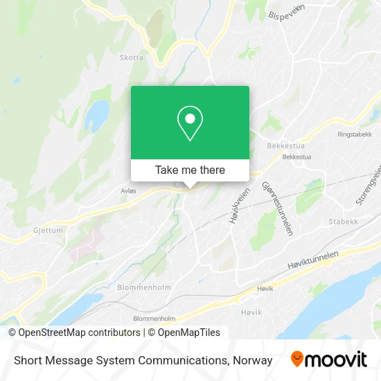 Short Message System Communications map