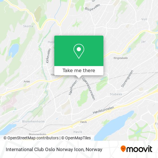 International Club Oslo Norway Icon map