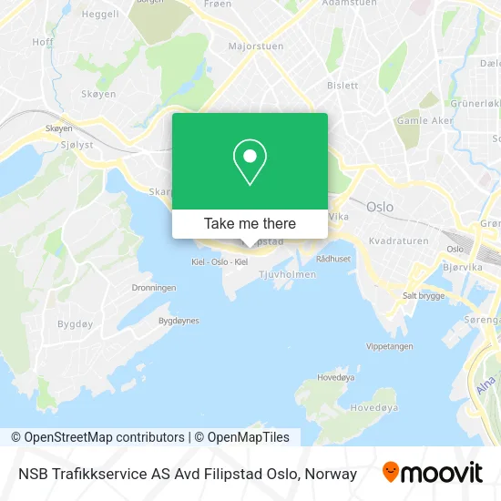 NSB Trafikkservice AS Avd Filipstad Oslo map