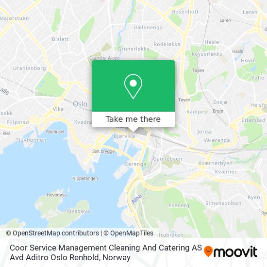 Coor Service Management Cleaning And Catering AS Avd Aditro Oslo Renhold map