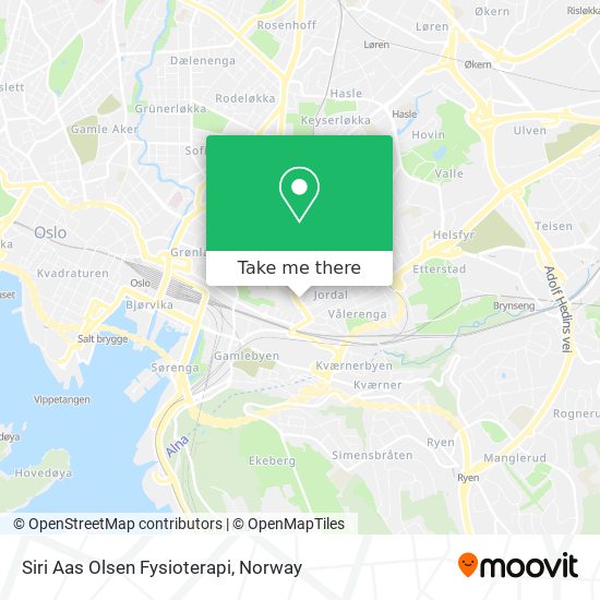 Siri Aas Olsen Fysioterapi map