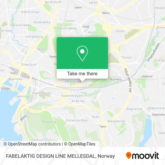 FABELAKTIG DESIGN LINE MELLESDAL map