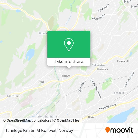 Tannlege Kristin M Kolltveit map
