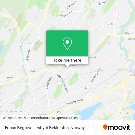 Fonus Begravelsesbyrå Bekkestua map