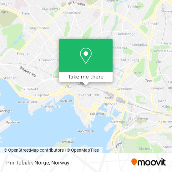 Pm Tobakk Norge map