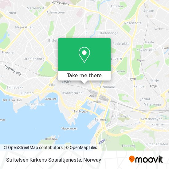 Stiftelsen Kirkens Sosialtjeneste map