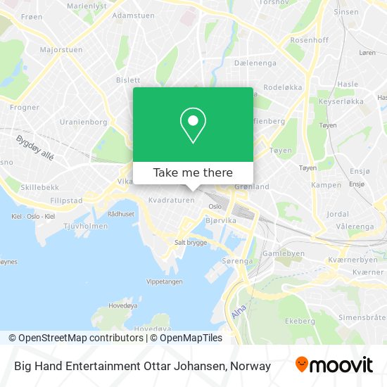 Big Hand Entertainment Ottar Johansen map