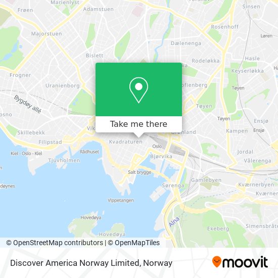 Discover America Norway Limited map