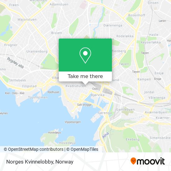 Norges Kvinnelobby map