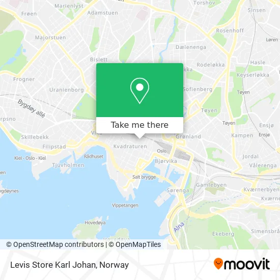 Levis Store Karl Johan map