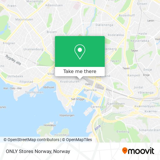 ONLY Stores Norway map