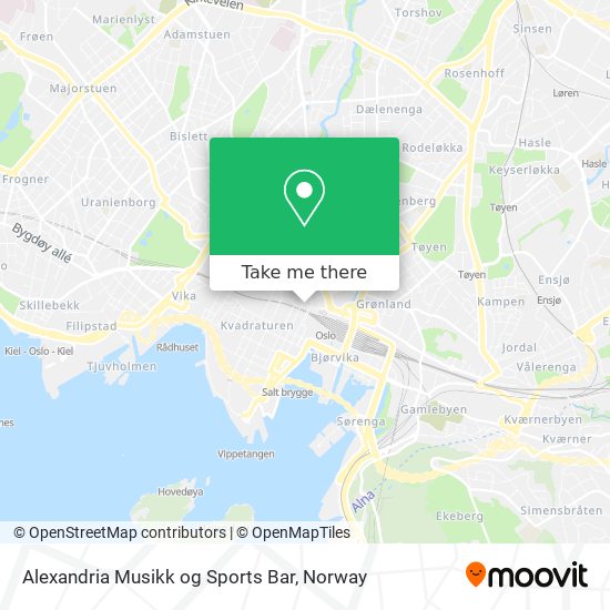 Alexandria Musikk og Sports Bar map