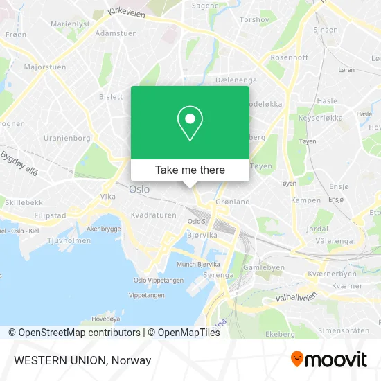 WESTERN UNION map