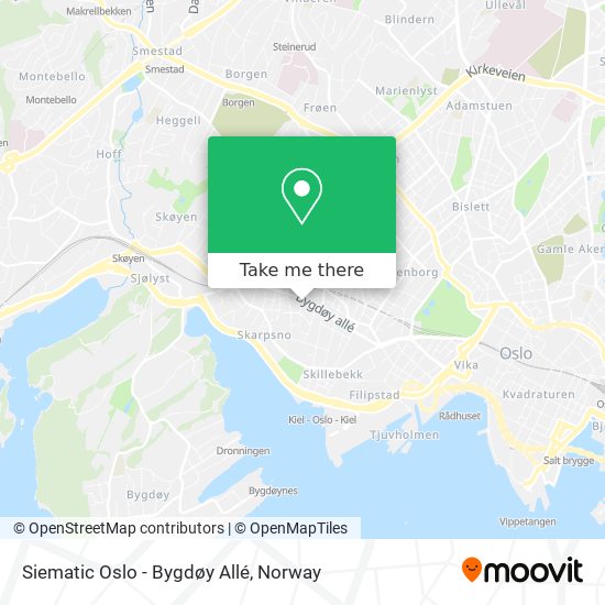 Siematic Oslo - Bygdøy Allé map