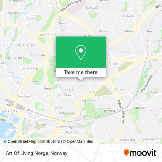 Art Of Living Norge map