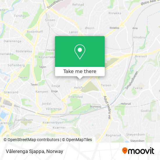 Vålerenga Sjappa map