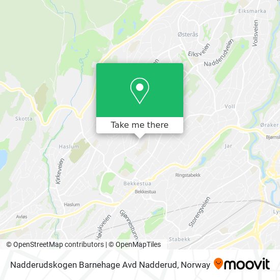 Nadderudskogen Barnehage Avd Nadderud map