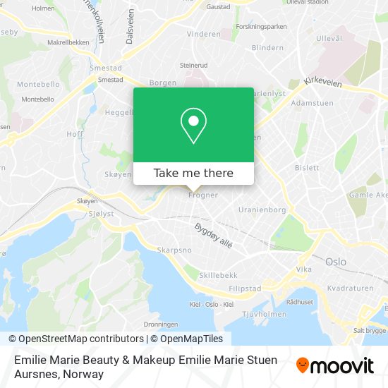 Emilie Marie Beauty & Makeup Emilie Marie Stuen Aursnes map