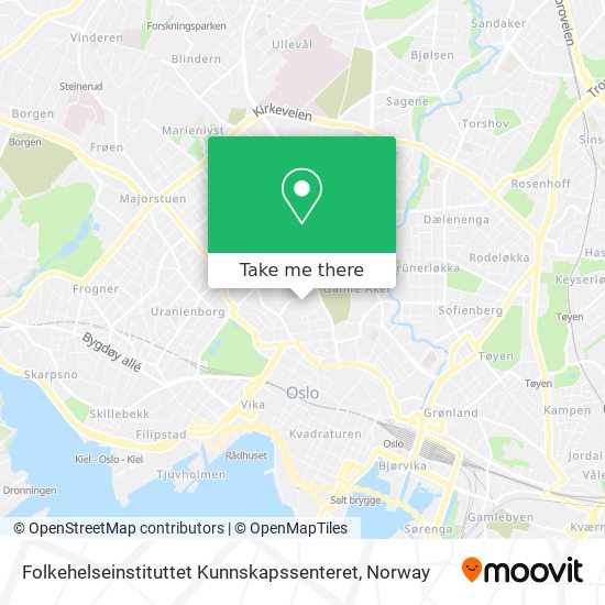 Folkehelseinstituttet Kunnskapssenteret map