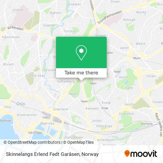 Skinnelangs Erlend Fedt Garåsen map