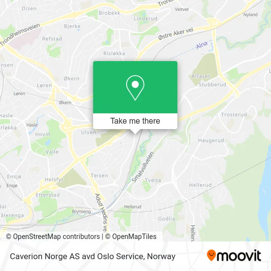 Caverion Norge AS avd Oslo Service map