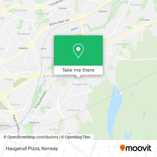 Haugerud Pizza map