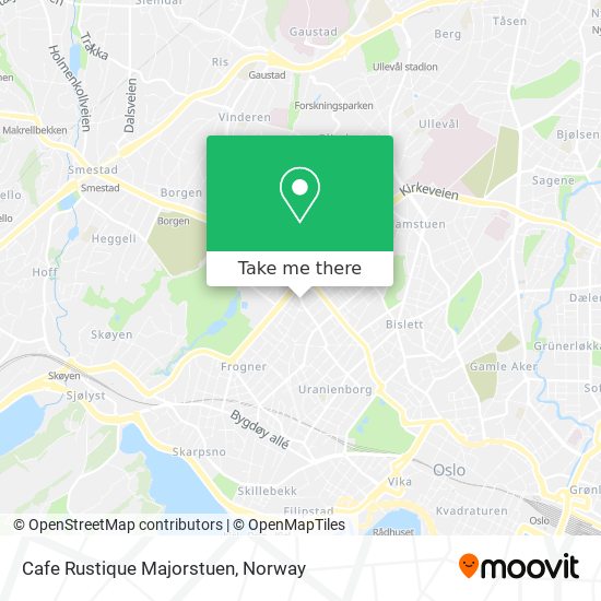 Cafe Rustique Majorstuen map