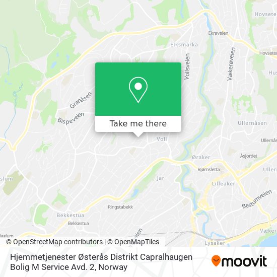 Hjemmetjenester Østerås Distrikt Capralhaugen Bolig M Service Avd. 2 map