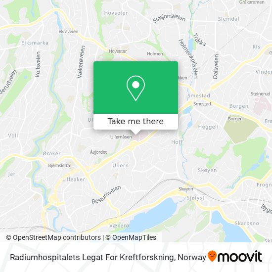 Radiumhospitalets Legat For Kreftforskning map