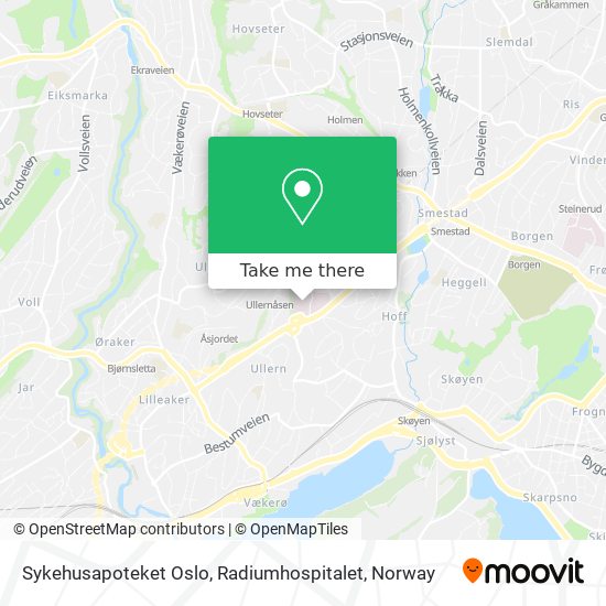 Sykehusapoteket Oslo, Radiumhospitalet map
