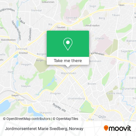 Jordmorsenteret Marie Svedberg map