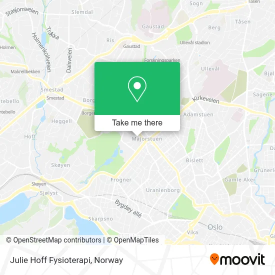 Julie Hoff Fysioterapi map