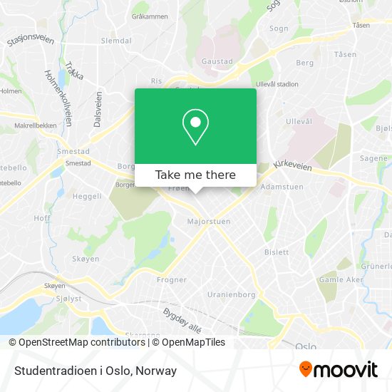 Studentradioen i Oslo map