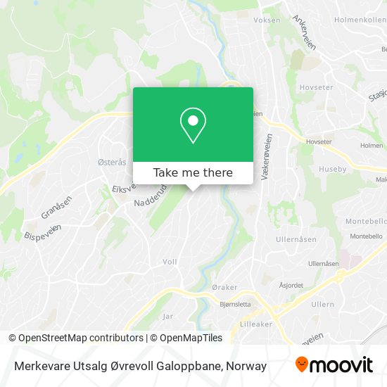 Merkevare Utsalg Øvrevoll Galoppbane map