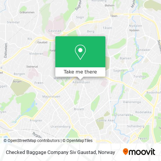 Checked Baggage Company Siv Gaustad map