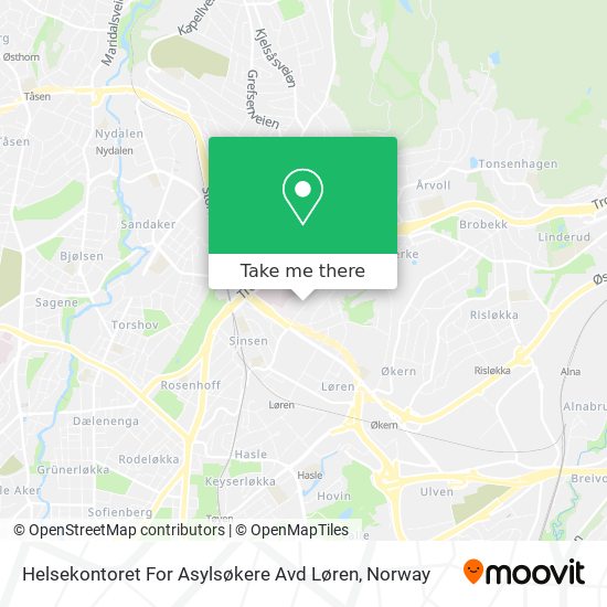 Helsekontoret For Asylsøkere Avd Løren map