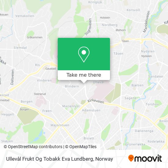 Ullevål Frukt Og Tobakk Eva Lundberg map