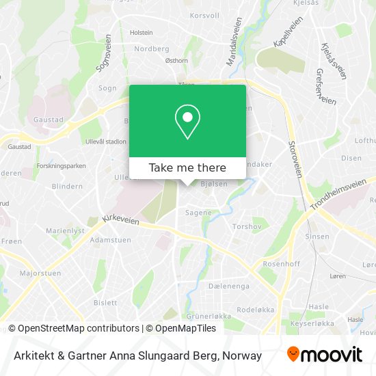 Arkitekt & Gartner Anna Slungaard Berg map