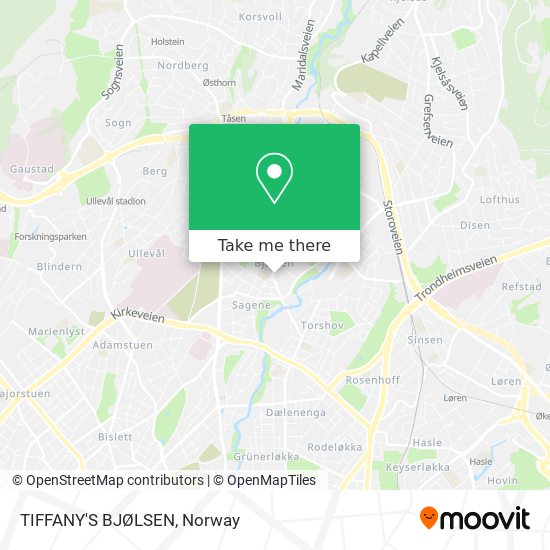 TIFFANY'S BJØLSEN map
