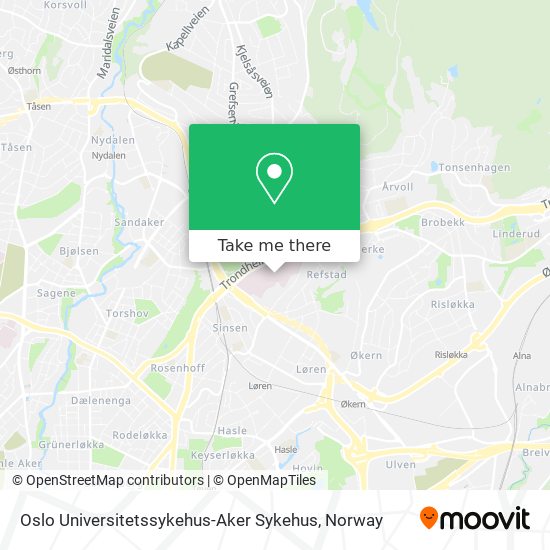 Oslo Universitetssykehus-Aker Sykehus map