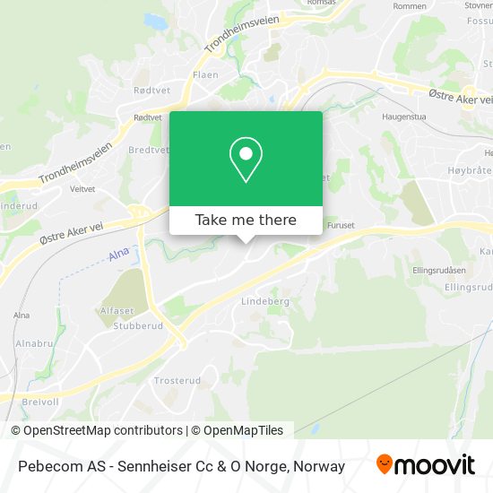 Pebecom AS - Sennheiser Cc & O Norge map