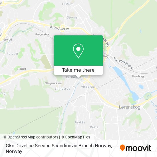 Gkn Driveline Service Scandinavia Branch Norway map