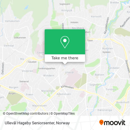 Ullevål Hageby Seniorsenter map