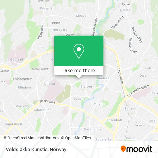 Voldsløkka Kunstis map