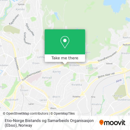 Etio-Norge Bistands og Samarbeids Organisasjon (Ebso) map
