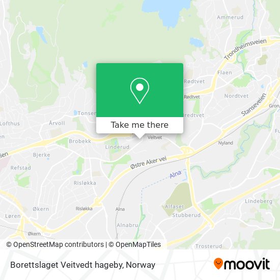 Borettslaget Veitvedt hageby map