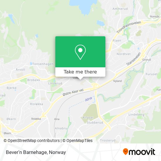 Bever'n Barnehage map